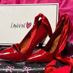 Lanvin for H&M Glossy Red Heels
